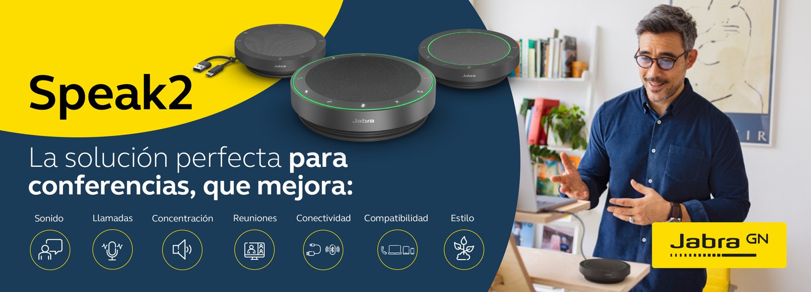 Ideal para videconferencias Mejoras en la calidad de sonido.